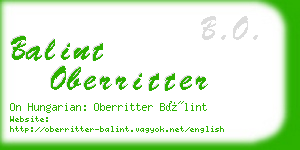 balint oberritter business card